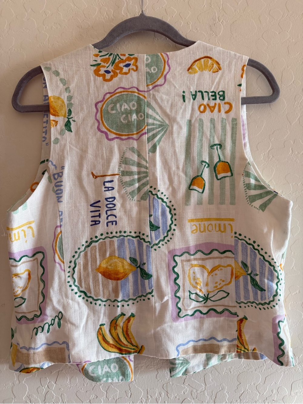 Paper Heart, large, linen blend vest - Picture 7 of 13